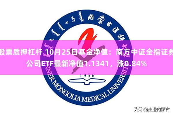 股票质押杠杆 10月25日基金净值：南方中证全指证券公司ETF最新净值1.1341，涨0.84%